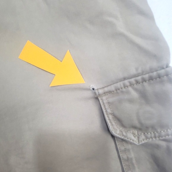 Faded Glory Men's Khaki Cargo Shorts Size 38 Outdoor Pockets Casual Wear - Picture 4 of 8